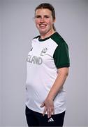 1 August 2024; Team Ireland complete as athletes for Para Equestrian, Para Triathlon and Para Rowing are unveiled at the RDS in Dublin. Paralympics Ireland athletes will compete at Paris 2024 this summer from August 28 - September 8 #TheNextLevel | #Paris2024 | #TeamIreland. Pictured is equestrian Kate Kerr Horan. Photo by Harry Murphy/Sportsfile