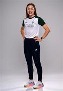 1 August 2024; Team Ireland complete as athletes for Para Equestrian, Para Triathlon and Para Rowing are unveiled at the RDS in Dublin. Paralympics Ireland athletes will compete at Paris 2024 this summer from August 28 - September 8 #TheNextLevel | #Paris2024 | #TeamIreland. Pictured is guide Catherine Sands. Photo by Harry Murphy/Sportsfile