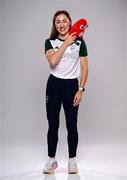 1 August 2024; Team Ireland complete as athletes for Para Equestrian, Para Triathlon and Para Rowing are unveiled at the RDS in Dublin. Paralympics Ireland athletes will compete at Paris 2024 this summer from August 28 - September 8 #TheNextLevel | #Paris2024 | #TeamIreland. Pictured is guide Catherine Sands. Photo by Harry Murphy/Sportsfile