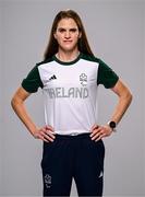 1 August 2024; Team Ireland complete as athletes for Para Equestrian, Para Triathlon and Para Rowing are unveiled at the RDS in Dublin. Paralympics Ireland athletes will compete at Paris 2024 this summer from August 28 - September 8 #TheNextLevel | #Paris2024 | #TeamIreland. Pictured is guide Eimear Nicholls. Photo by Harry Murphy/Sportsfile