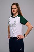 1 August 2024; Team Ireland complete as athletes for Para Equestrian, Para Triathlon and Para Rowing are unveiled at the RDS in Dublin. Paralympics Ireland athletes will compete at Paris 2024 this summer from August 28 - September 8 #TheNextLevel | #Paris2024 | #TeamIreland. Pictured is guide Eimear Nicholls. Photo by Harry Murphy/Sportsfile