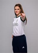 1 August 2024; Team Ireland complete as athletes for Para Equestrian, Para Triathlon and Para Rowing are unveiled at the RDS in Dublin. Paralympics Ireland athletes will compete at Paris 2024 this summer from August 28 - September 8 #TheNextLevel | #Paris2024 | #TeamIreland. Pictured is guide Eimear Nicholls. Photo by Harry Murphy/Sportsfile