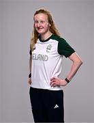 1 August 2024; Team Ireland complete as athletes for Para Equestrian, Para Triathlon and Para Rowing are unveiled at the RDS in Dublin. Paralympics Ireland athletes will compete at Paris 2024 this summer from August 28 - September 8 #TheNextLevel | #Paris2024 | #TeamIreland. Pictured is para-triathlete Judith MacCombe. Photo by Harry Murphy/Sportsfile