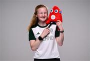1 August 2024; Team Ireland complete as athletes for Para Equestrian, Para Triathlon and Para Rowing are unveiled at the RDS in Dublin. Paralympics Ireland athletes will compete at Paris 2024 this summer from August 28 - September 8 #TheNextLevel | #Paris2024 | #TeamIreland. Pictured is para-triathlete Judith MacCombe. Photo by Harry Murphy/Sportsfile