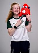 1 August 2024; Team Ireland complete as athletes for Para Equestrian, Para Triathlon and Para Rowing are unveiled at the RDS in Dublin. Paralympics Ireland athletes will compete at Paris 2024 this summer from August 28 - September 8 #TheNextLevel | #Paris2024 | #TeamIreland. Pictured is para-triathlete Judith MacCombe. Photo by Harry Murphy/Sportsfile