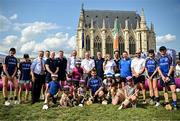 1 August 2024; Tánaiste, Minister for Foreign Affairs and Minister for Defence, Micheál Martin, TD, with attendees at Fesport Festival at the Cháteau de Vincennes during the 2024 Paris Summer Olympic Games in Paris, France. Photo by Sam Barnes/Sportsfile