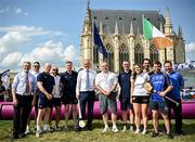 1 August 2024; Tánaiste, Minister for Foreign Affairs and Minister for Defence, Micheál Martin, TD, centre, with attendees at Fesport Festival at the Cháteau de Vincennes during the 2024 Paris Summer Olympic Games in Paris, France. Photo by Sam Barnes/Sportsfile