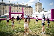1 August 2024; Naoise Greene of Paris Gaels coaching attendees at Fesport Festival at the Cháteau de Vincennes during the 2024 Paris Summer Olympic Games in Paris, France. Photo by Sam Barnes/Sportsfile