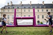 1 August 2024; Maud Pradella and Naoise Greene of Paris Gaels in  attendance at Fesport Festival at the Cháteau de Vincennes during the 2024 Paris Summer Olympic Games in Paris, France. Photo by Sam Barnes/Sportsfile