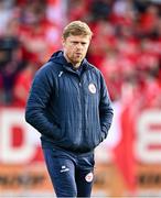1 August 2024; Shelbourne manager Damien Duff before the UEFA Conference League second qualifying round second leg match between Shelbourne and FC Zurich at Tolka Park in Dublin. Photo by Harry Murphy/Sportsfile