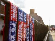 1 August 2024; A general view of Merchandise before the UEFA Conference League second qualifying round second leg match between Shelbourne and FC Zurich at Tolka Park in Dublin. Photo by Thomas Flinkow/Sportsfile