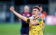 1 August 2024; Mason Melia of St Patrick's Athletic acknowledges supporters after his side's draw in the UEFA Conference League second qualifying round second leg match between FC Vaduz and St Patrick's Athletic at Rheinpark Stadion in Vaduz, Liechtenstein. Photo by Vedran Galijas/Sportsfile
