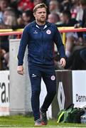 1 August 2024; Shelbourne manager Damien Duff during the UEFA Conference League second qualifying round second leg match between Shelbourne and FC Zurich at Tolka Park in Dublin. Photo by Harry Murphy/Sportsfile