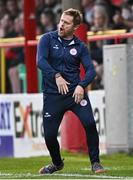 1 August 2024; Shelbourne manager Damien Duff during the UEFA Conference League second qualifying round second leg match between Shelbourne and FC Zurich at Tolka Park in Dublin. Photo by Harry Murphy/Sportsfile