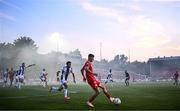 1 August 2024; Will Jarvis of Shelbourne during the UEFA Conference League second qualifying round second leg match between Shelbourne and FC Zurich at Tolka Park in Dublin. Photo by Harry Murphy/Sportsfile