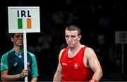1 August 2024; Jack Marley of Team Ireland before his men's 92kg quarter-finals bout against Davlat Boltaev of Team Tajikistan at the North Paris Arena during the 2024 Paris Summer Olympic Games in Paris, France. Photo by David Fitzgerald/Sportsfile