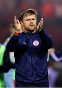 1 August 2024; Shelbourne manager Damien Duff after the UEFA Conference League second qualifying round second leg match between Shelbourne and FC Zurich at Tolka Park in Dublin. Photo by Thomas Flinkow/Sportsfile