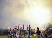 1 August 2024; Zurich players after their side's victory in the UEFA Conference League second qualifying round second leg match between Shelbourne and FC Zurich at Tolka Park in Dublin. Photo by Harry Murphy/Sportsfile
