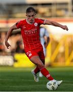 1 August 2024; Evan Caffrey of Shelbourne during the UEFA Conference League second qualifying round second leg match between Shelbourne and FC Zurich at Tolka Park in Dublin. Photo by Thomas Flinkow/Sportsfile