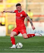 1 August 2024; Kameron Ledwidge of Shelbourne during the UEFA Conference League second qualifying round second leg match between Shelbourne and FC Zurich at Tolka Park in Dublin. Photo by Thomas Flinkow/Sportsfile
