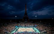 1 August 2024; A general view of the arena during the men's preliminary phase pool A match between Team Poland and Team France at the Eiffel Tower Stadium during the 2024 Paris Summer Olympic Games in Paris, France. Photo by Stephen McCarthy/Sportsfile