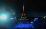 1 August 2024; A general view of the arena during the men's preliminary phase pool A match between Team Poland and Team France at the Eiffel Tower Stadium during the 2024 Paris Summer Olympic Games in Paris, France. Photo by Stephen McCarthy/Sportsfile