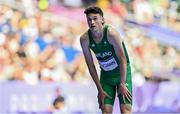 2 August 2024; Luke McCann of Team Ireland after finishing 8th in the men's 1500m round 1 at the Stade de France during the 2024 Paris Summer Olympic Games in Paris, France. Photo by Sam Barnes/Sportsfile