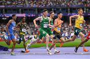 3 August 2024; Luke McCann, centre, left, and Cathal Doyle, centre right, of Team Ireland in action during the men's 1500m repechage at the Stade de France during the 2024 Paris Summer Olympic Games in Paris, France. Photo by Sam Barnes/Sportsfile