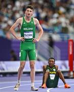 3 August 2024; Luke McCann of Team Ireland after finishing 7th in the men's 1500m repechage at the Stade de France during the 2024 Paris Summer Olympic Games in Paris, France. Photo by Sam Barnes/Sportsfile