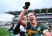 4 August 2024; Kate O'Sullivan of Kerry celebrates after her side's victory in the TG4 All-Ireland Ladies Football Senior Championship final match between Galway and Kerry at Croke Park in Dublin. Photo by Piaras Ó Mídheach/Sportsfile