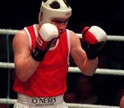 23 January 1998; Adrian Sheerin of Swinford, Co Mayo during the National Senior Boxing Championships at the National Stadium in Dublin. Photo by Ray McManus/Sportsfile