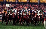 18 March 1998; Runners and riders during day two of the Cheltenham Racing Festival at Prestbury Park in Cheltenham, England. Photo by Matt Browne/Sportsfile