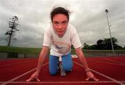 10 June 1998; Irish sprinter Ciara Sheehy at Morton Stadium in Santry, Dublin. Photo by Brendan Moran/Sportsfile