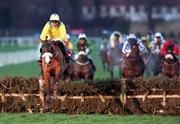 9 January 1999; Archive Footage, with David Evans up, clear the last on their way to winning the 13th Ladbroke Hurdle during Horse Racing from Leopardstown Racecourse in Dublin. Photo by Aoife Rice/Sportsfile