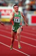 21 August 1998; Gary Ryan of Ireland competing in the Men's 200m semi-final during the European Athletics Championships at Nep Stadium in Budapest, Hungary. Photo by Brendan Moran/Sportsfile