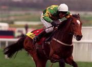 17 March 1998; Istabraq, with Charlie Swan up, on their way to winning the Smurfit Champion Hurdle during day one of the Cheltenham Racing Festival at Prestbury Park in Cheltenham, England. Photo by Matt Browne/Sportsfile