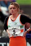 13 July 1997; Kathriona O'Farrell of Borrisokane A.C. during the BLÉ National Track & Field Championships at Morton Stadium in Santry, Dublin. Photo by David Maher/Sportsfile