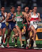 22 August 1998; Mark Carroll of Ireland, centre, on his way to finishing third in the Men's 5000m final during the European Athletics Championships at Nep Stadium in Budapest, Hungary. Photo by Brendan Moran/Sportsfile