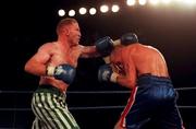 19 September 1998; Michael Carruth, left, and Scott Dixon during their WAA Welterweight Championship bout at the National Basketball Arena in Tallaght, Dublin. Photo by David Maher/Sportsfile