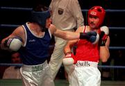 23 January 1998; Michael Roche of Sunnyside Boxing Club, Cork, right, in action against Tom Fitzgerald of Ballyvolane Boxing Club, Cork, in their middleweight bout during the National Senior Boxing Championships at the National Stadium in Dublin. Photo by Ray McManus/Sportsfile