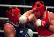 23 January 1998; Neil Gough, right, and Franic Barrett during their welterweight bout at the Irish National boxing championships in the National Stadium, Dublin. Photo by Ray McManus/Sportsfile