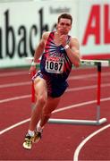19 August 1998; Ruslan Mashchenko of Russia competing in the 400m Hurdles semi-final during the European Athletics Championships at Nep Stadium in Budapest, Hungary. Photo by Brendan Moran/Sportsfile