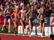 23 August 1998; Runners, from left, Olivera Jevtic of Serbia, Marta Dominguez of Spain, Kristina da Fonseca-Wollheim of Germany, Sonia O'Sullivan of Ireland and Gabriela Szabo of Romania competing in the Women's 5000m final during the European Athletics Championships at Nep Stadium in Budapest, Hungary. Photo by Brendan Moran/Sportsfile