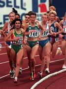 19 August 1998; Sonia O'Sullivan of Ireland (748) competing in the Women's 10000m final during the European Athletics Championships at Nep Stadium in Budapest, Hungary. Photo by Brendan Moran/Sportsfile