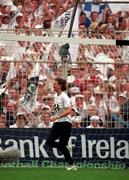 27 September 1998; Ireland's double gold medallist Sonia O'Sullivan on her lap of honor around Croke Park prior to the All Ireland football final match between Kildare and Galway at Croke Park in Dublin. Photo by Ray McManus/Sportsfile