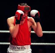 7 March 1997; Stephen Kirk during the National Boxing Championship Finals at the National Stadium in Dublin. Photo by Brendan Moran/Sportsfile
