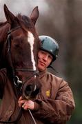 27 November 1998; Boxer Steve Collins with his horse 'Jack' in Pheonix Park, Dublin. Photo by David Maher/Sportsfile