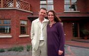 22 November 1997; Boxer Steve Collins with his wife Gemma at their home in Castleknock, Dublin. Photo by David Maher/Sportsfile