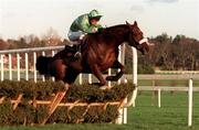 28 December 1998; To Your Honour, with Francis Flood up, jump the last on their way to winning the O'Dwyers Stillorgan Orchard Novice Hurdle during the Leopardstown Christmas Festival Day Three at Leopardstown Racecourse in Dublin. Photo by Matt Browne/Sportsfile
