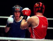7 March 1997; Tom Fitzgerald during the National Boxing Championship Finals at the National Stadium in Dublin. Photo by Brendan Moran/Sportsfile